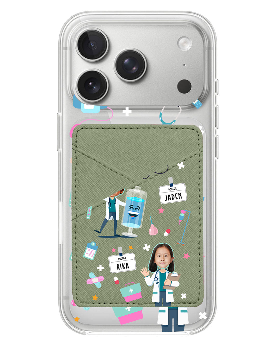 iPhone Phone Wallet Case - Face Grid Dream Doctor