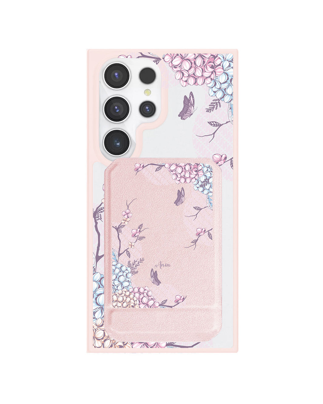 Android Magnetic Multifold Wallet - Batik Floral
