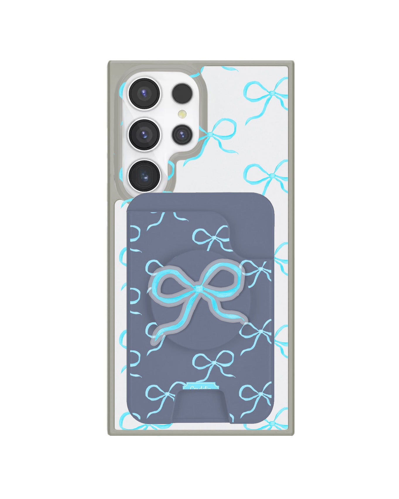 Android Magpop Wallet - Coquette Blue Bow
