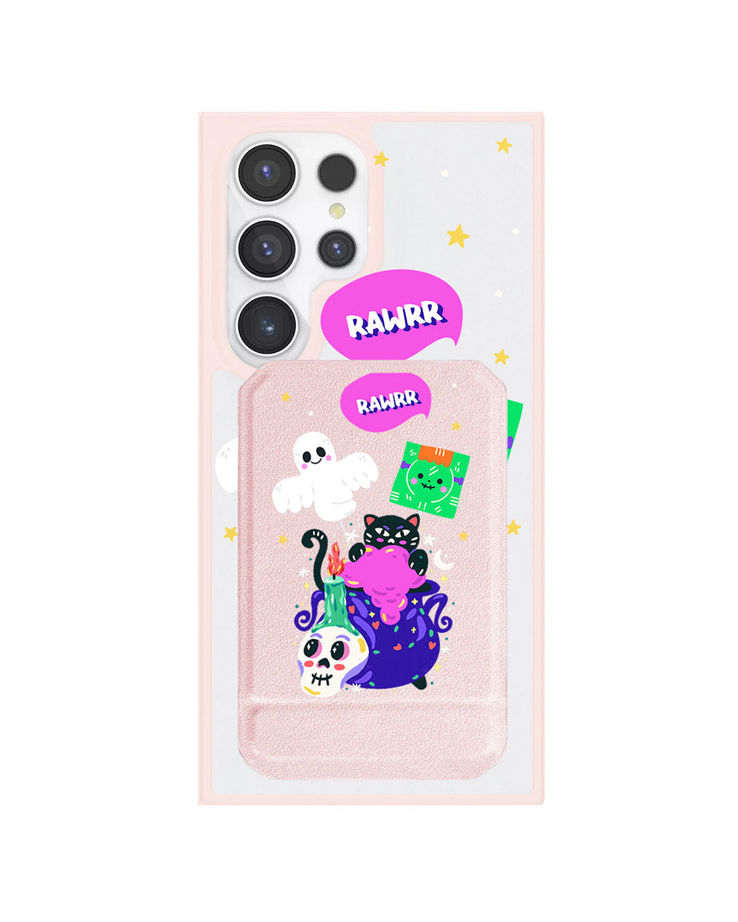 Android Magnetic Multifold Wallet - Cat Monster