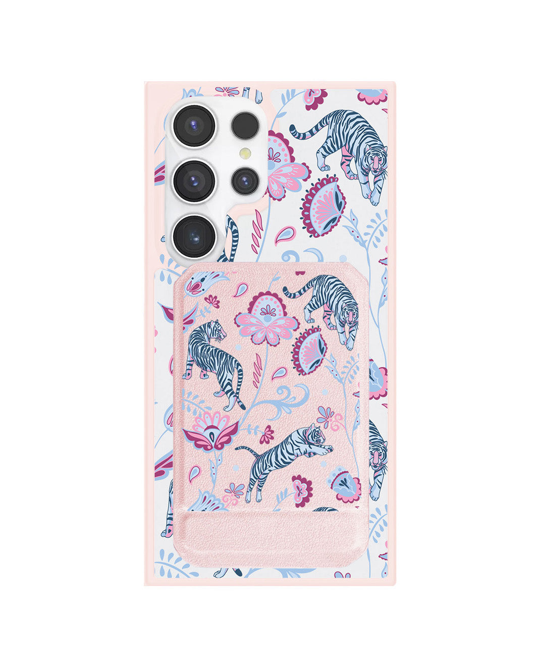 Android Magnetic Multifold Wallet - Tiger & Floral 3.0