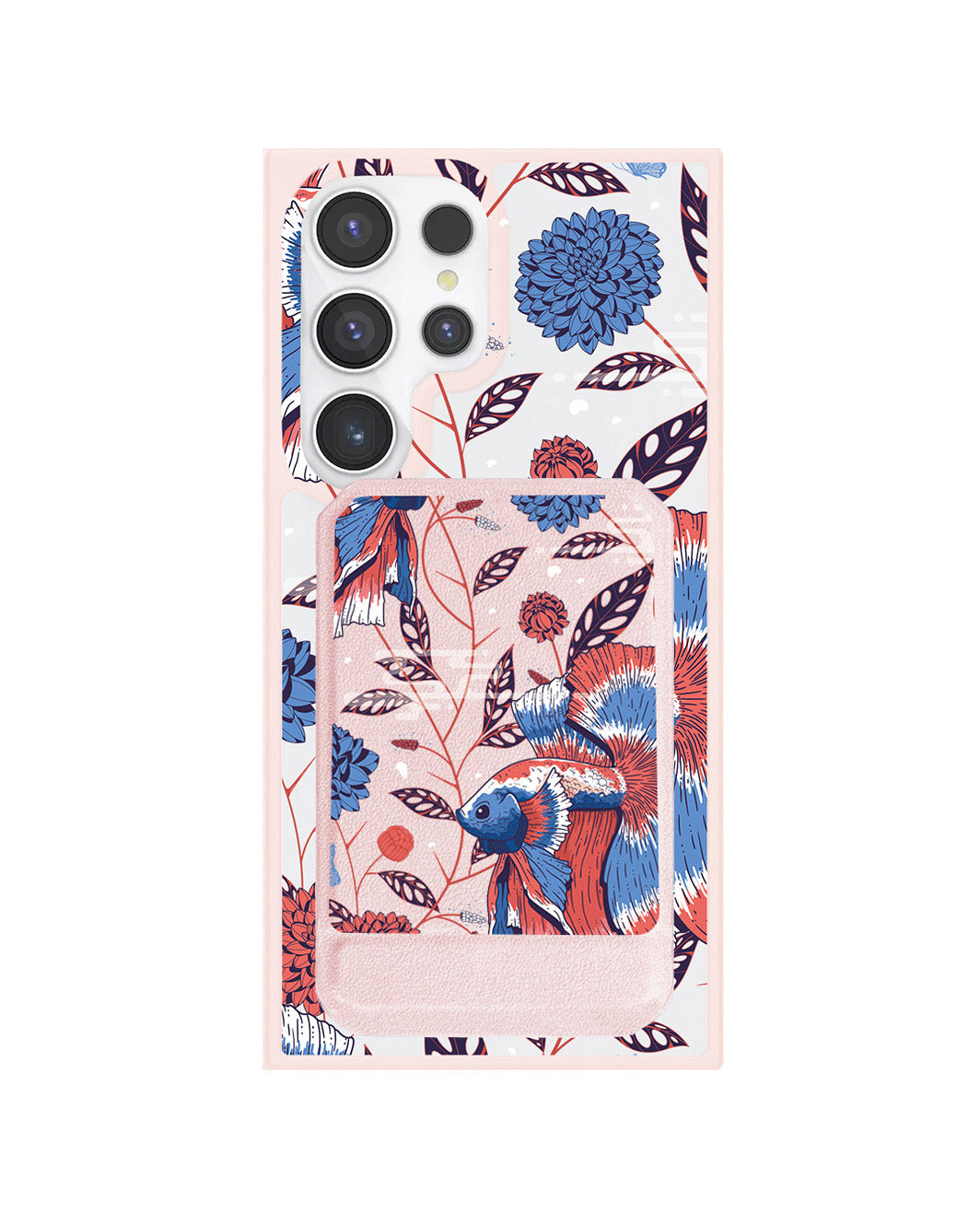 Android Magnetic Multifold Wallet - Fish & Floral 2.0