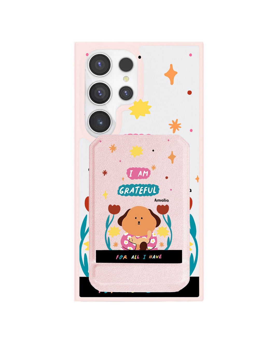 Android Magnetic Multifold Wallet - Kiku and The Cat