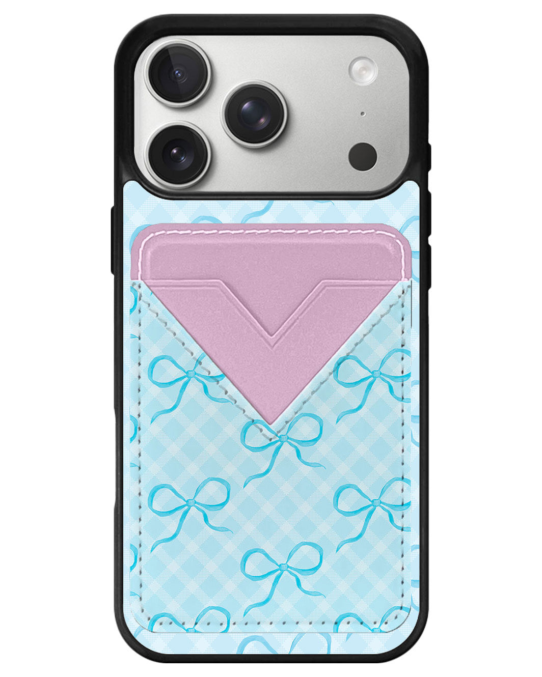 iPhone Avant Wallet Case - Coquette Blue Bow