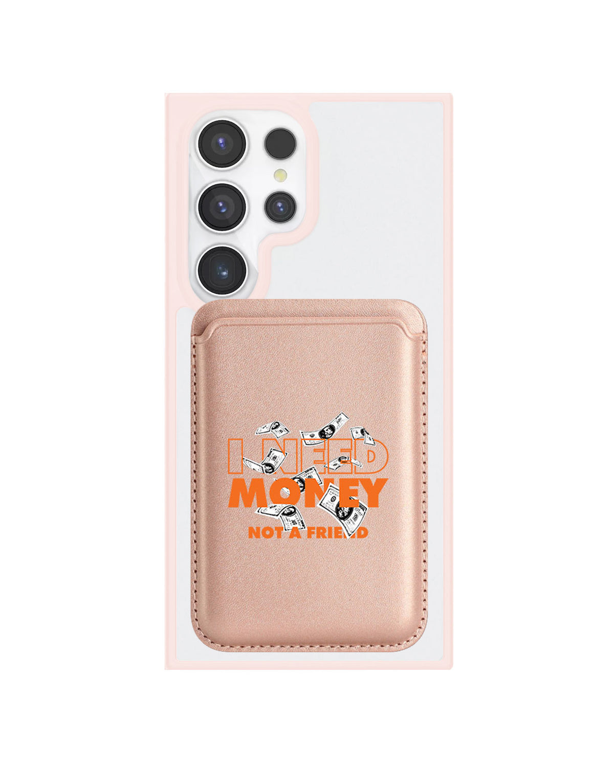 Android Magnetic Wallet Case - Money Better Than Friend