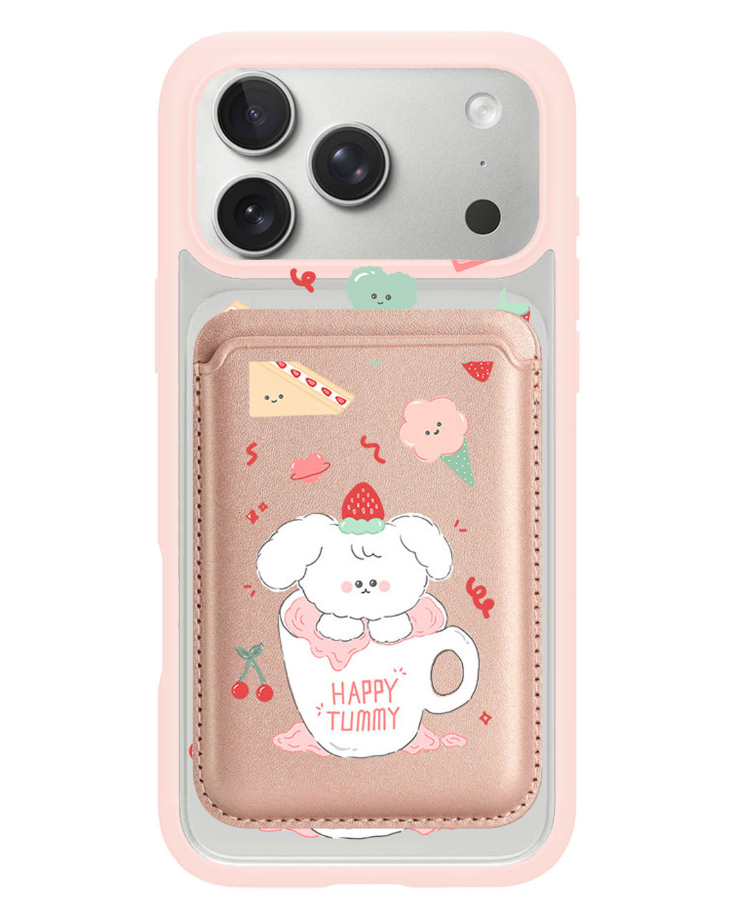 iPhone Magnetic Wallet Case - Happy Tummy