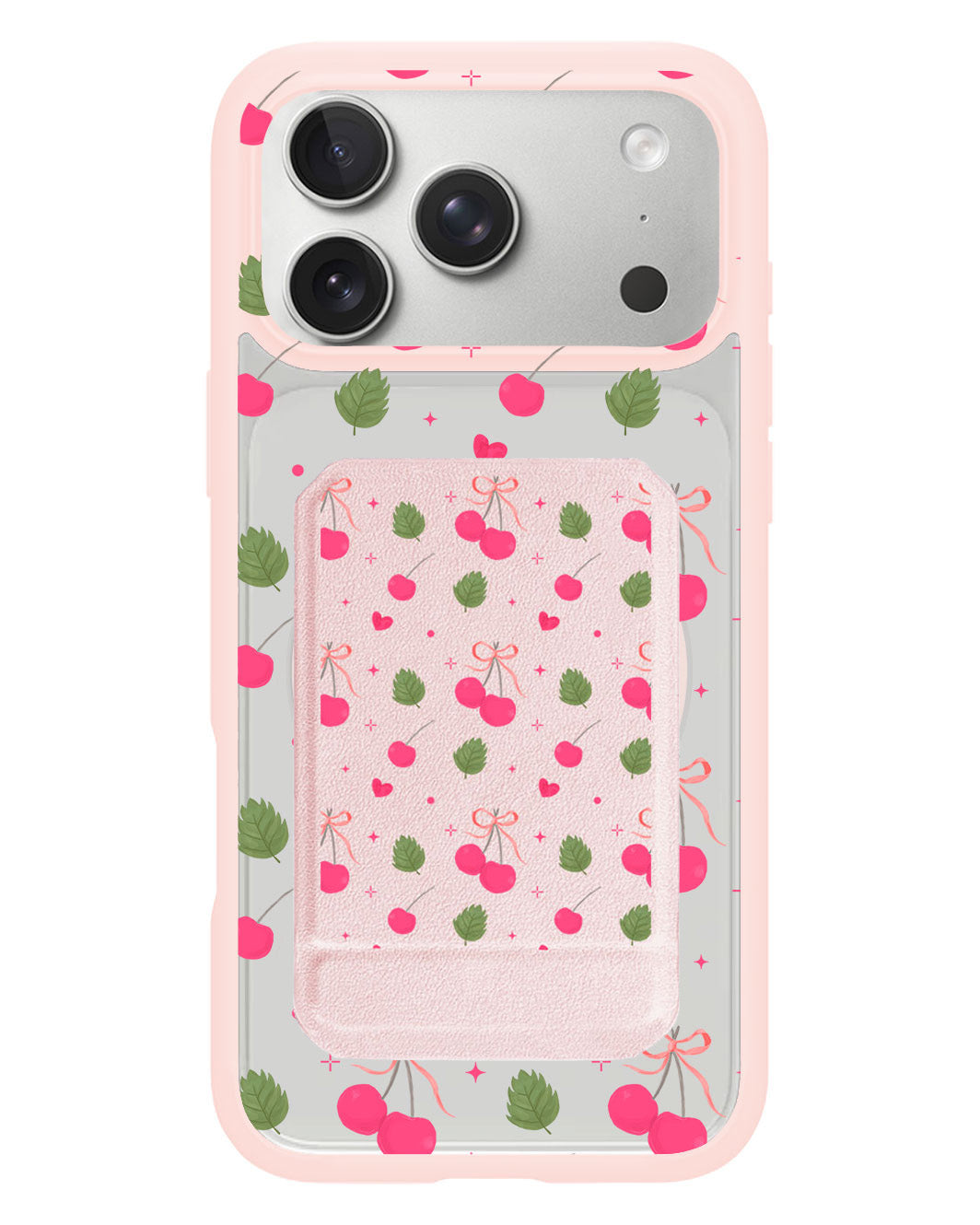 iPhone Magnetic Multifold Wallet - Coquette Cherry