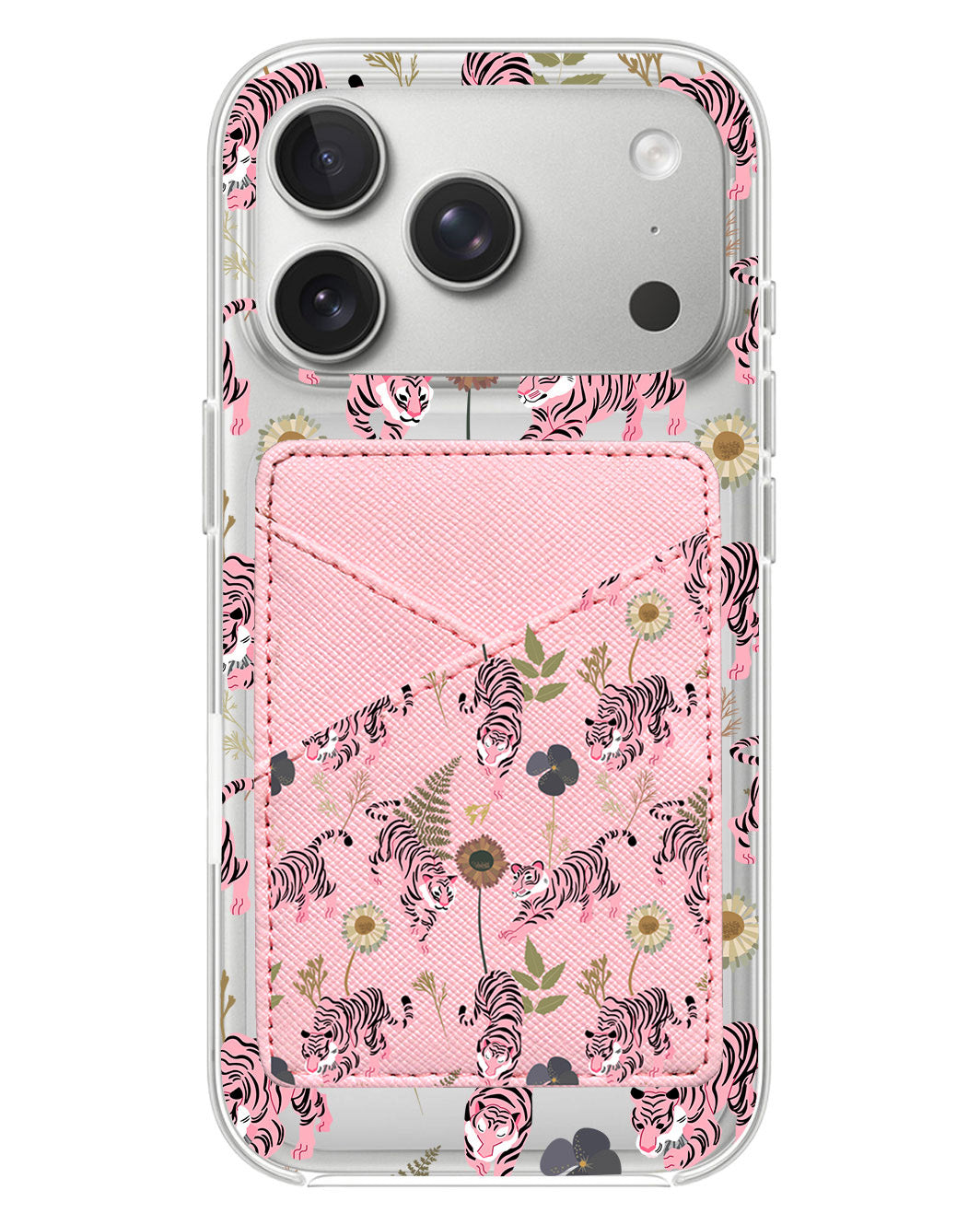 iPhone Phone Wallet Case - Tigre Rosa