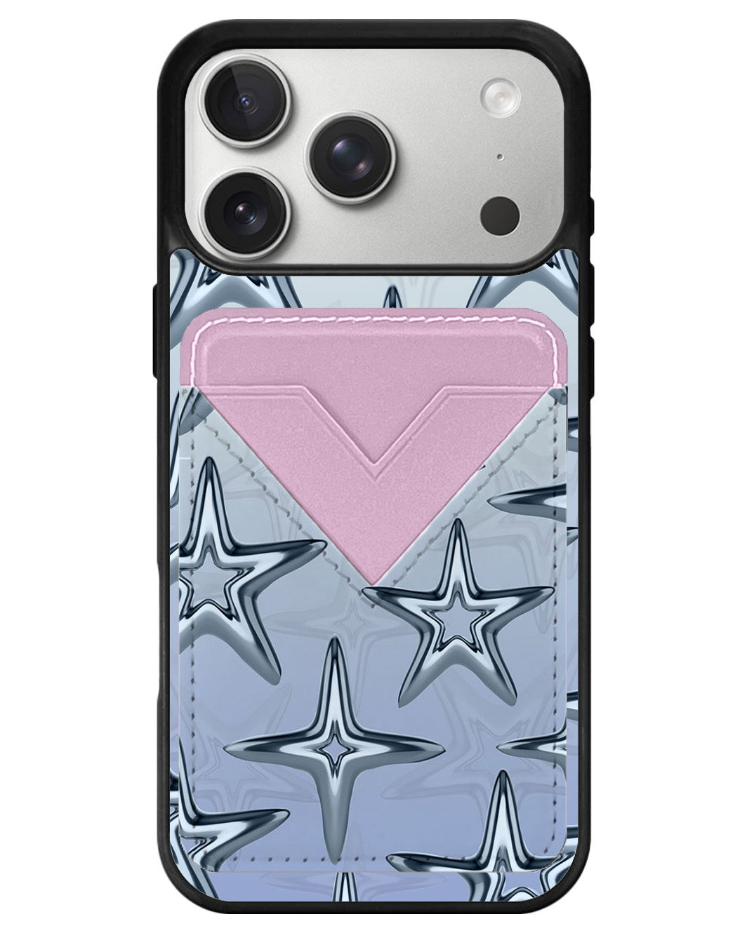 iPhone Avant Wallet Case - Chrome Star