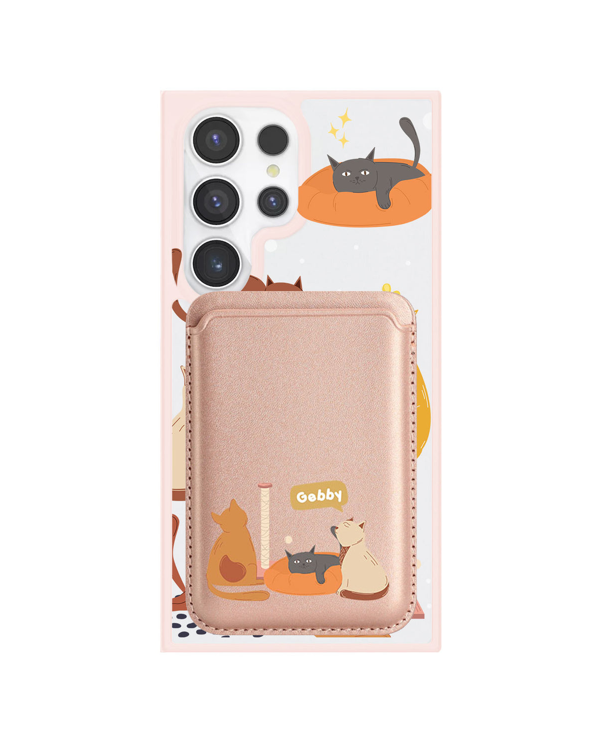 Android Magnetic Wallet Case - Playful Cat