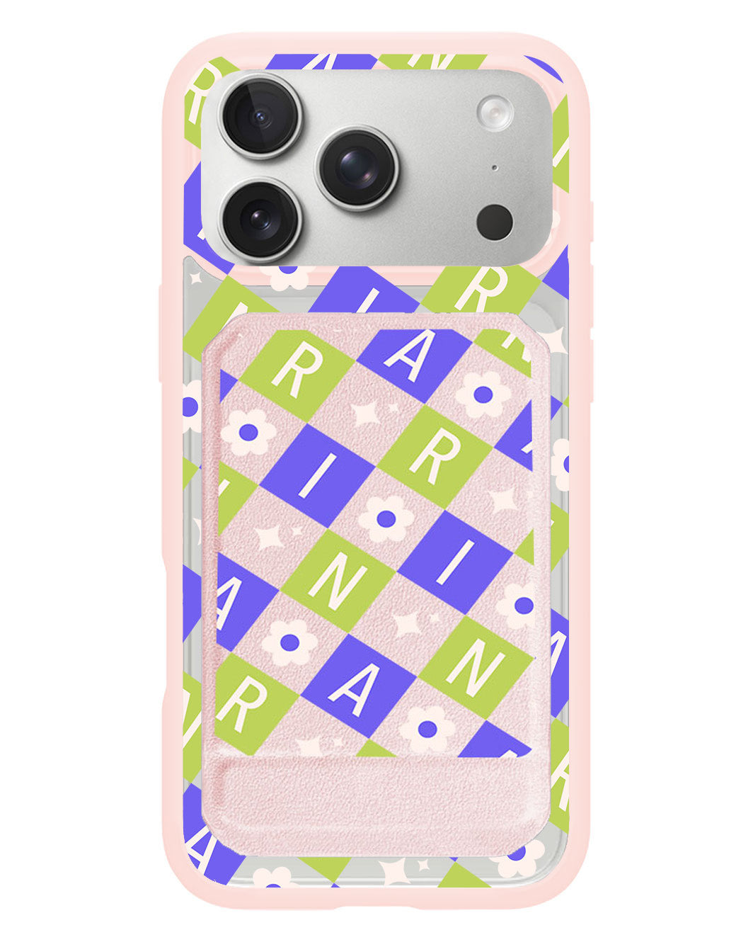 iPhone Magnetic Multifold Wallet - Flower Grid Monogram 5.0