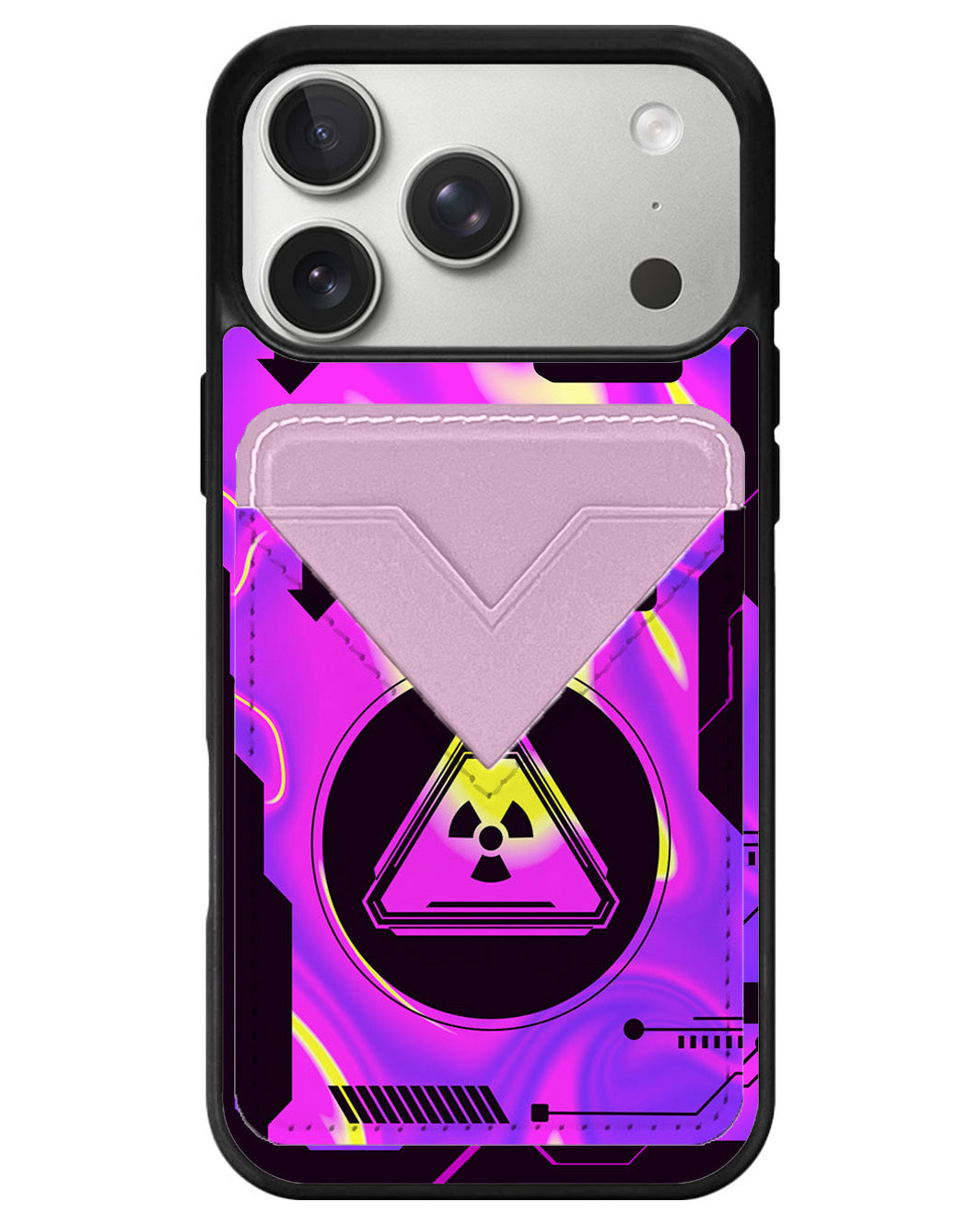 iPhone Avant Wallet Case - Luminous Cyberpunk Purple