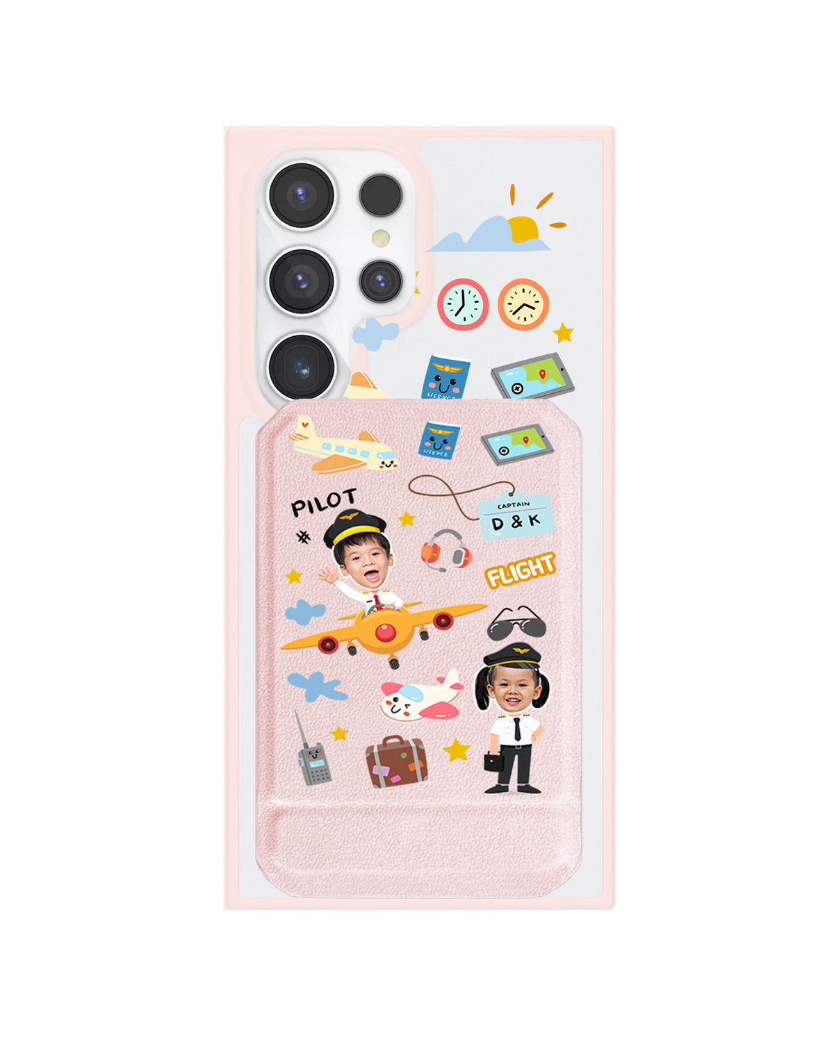 Android Magnetic Multifold Wallet - Face Grid Dream Pilot