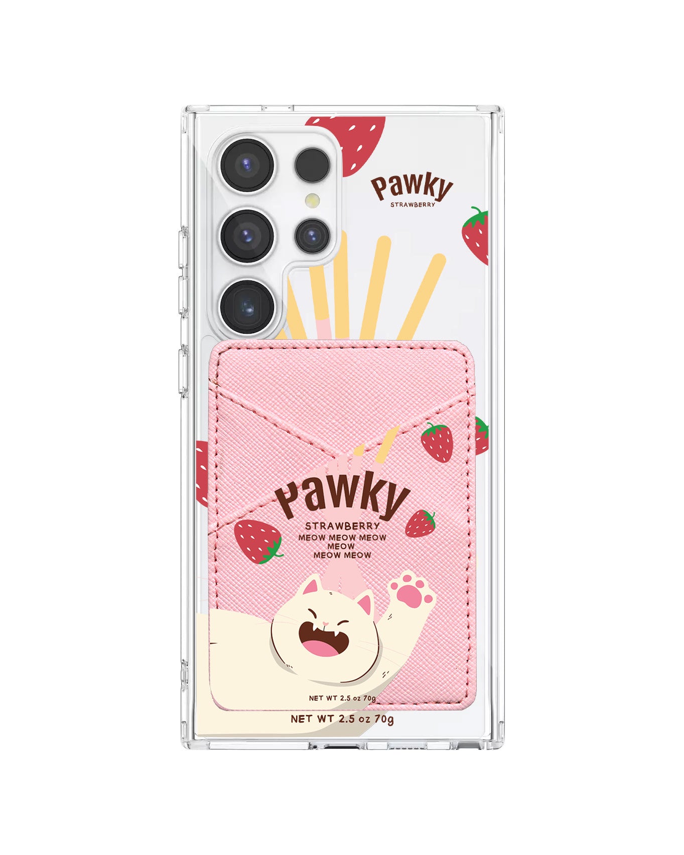 Android Phone Wallet Case - Pawky Cat
