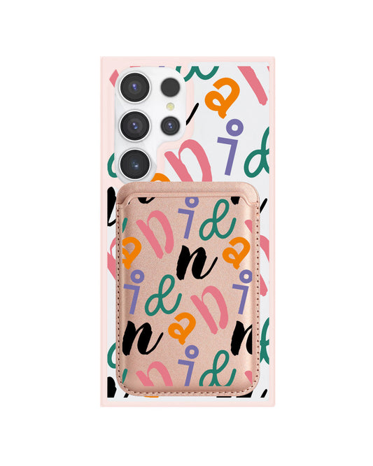 Android Magnetic Wallet Case - Playful Monogram 3.0