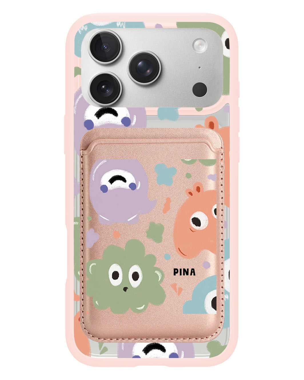 iPhone Magnetic Wallet Case - Cute Monster 2.0