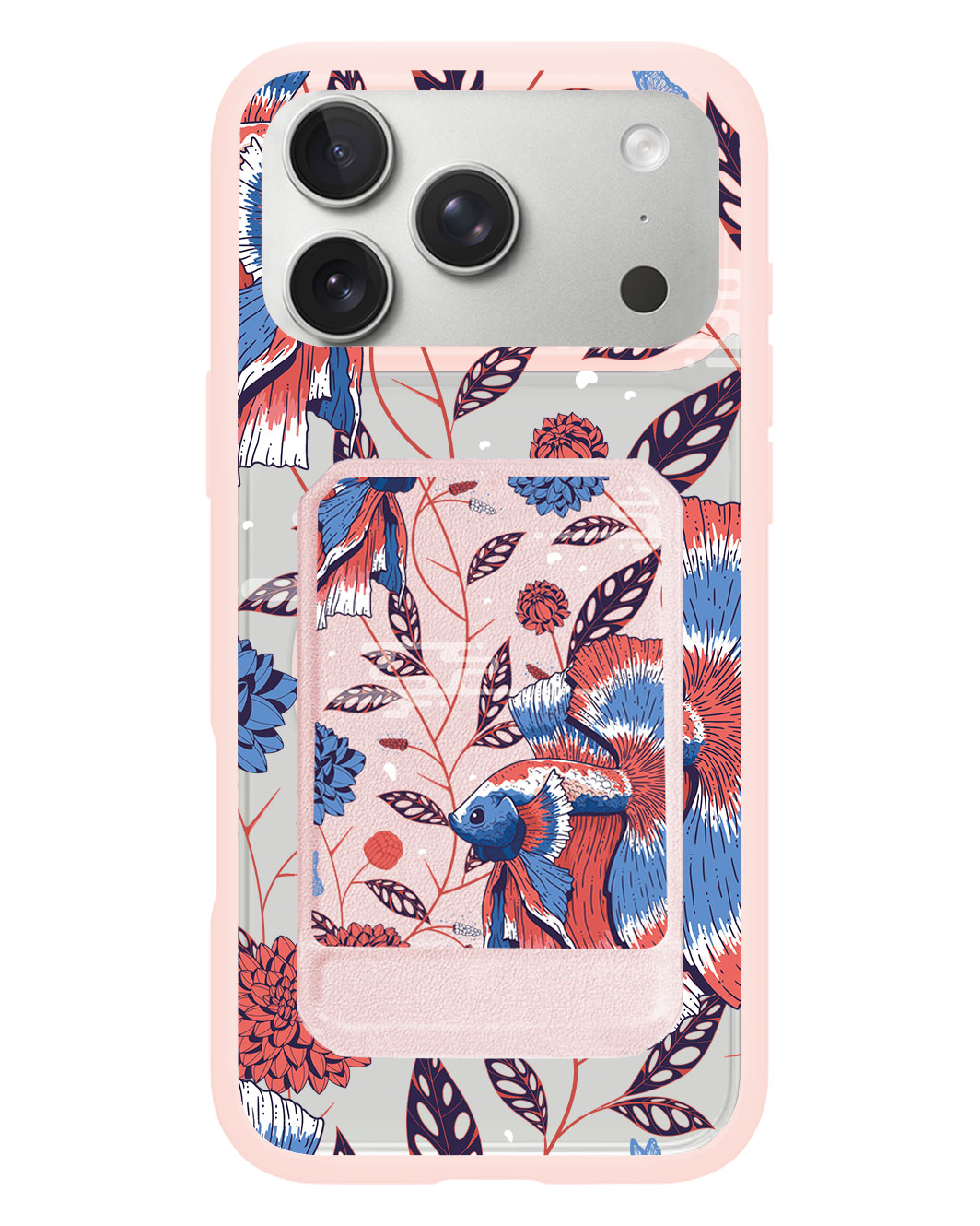 iPhone Magnetic Multifold Wallet - Fish & Floral 2.0