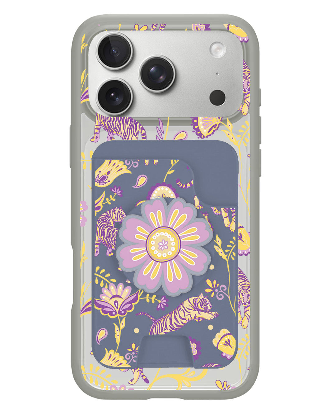 iPhone Magpop Wallet - Tiger & Floral 4.0