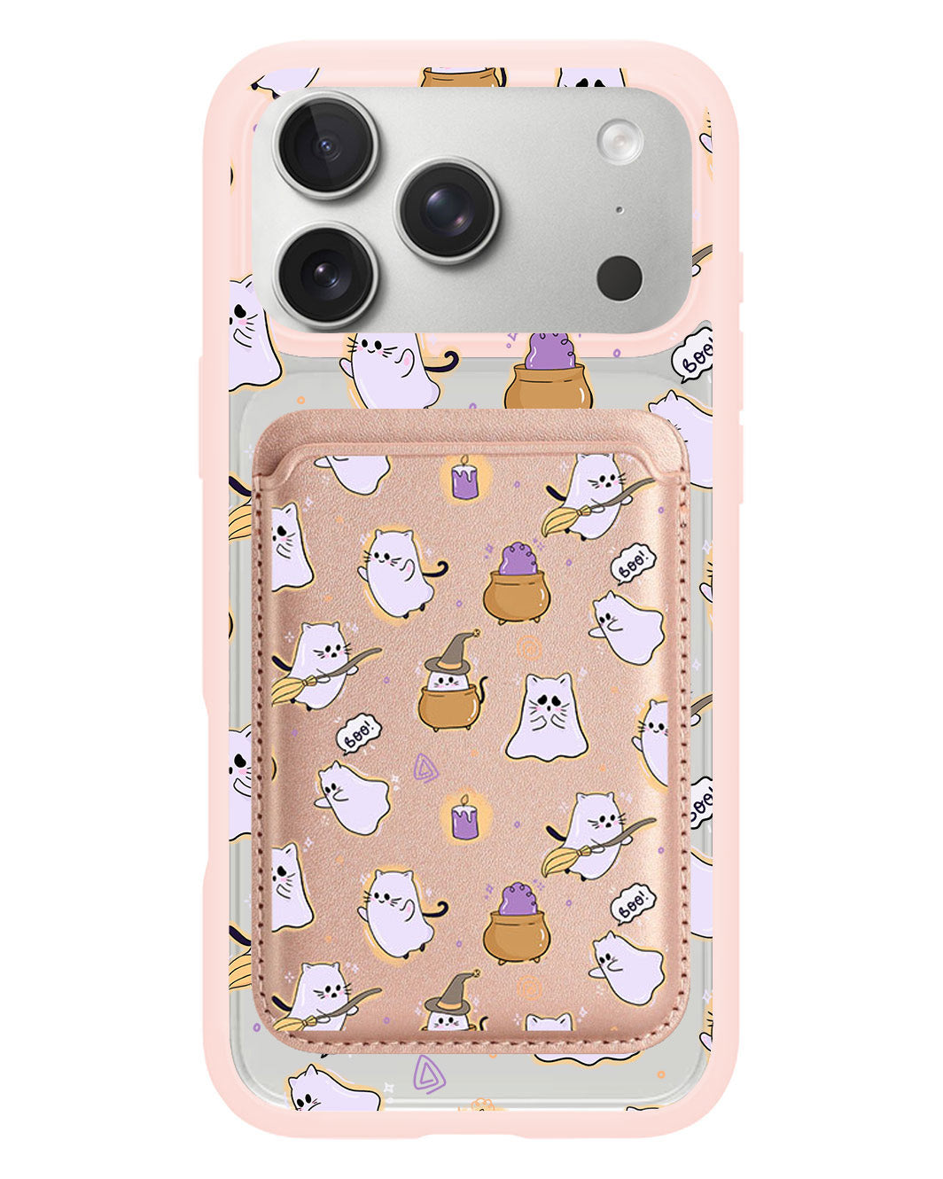 iPhone Magnetic Wallet Case - Spooky Cat