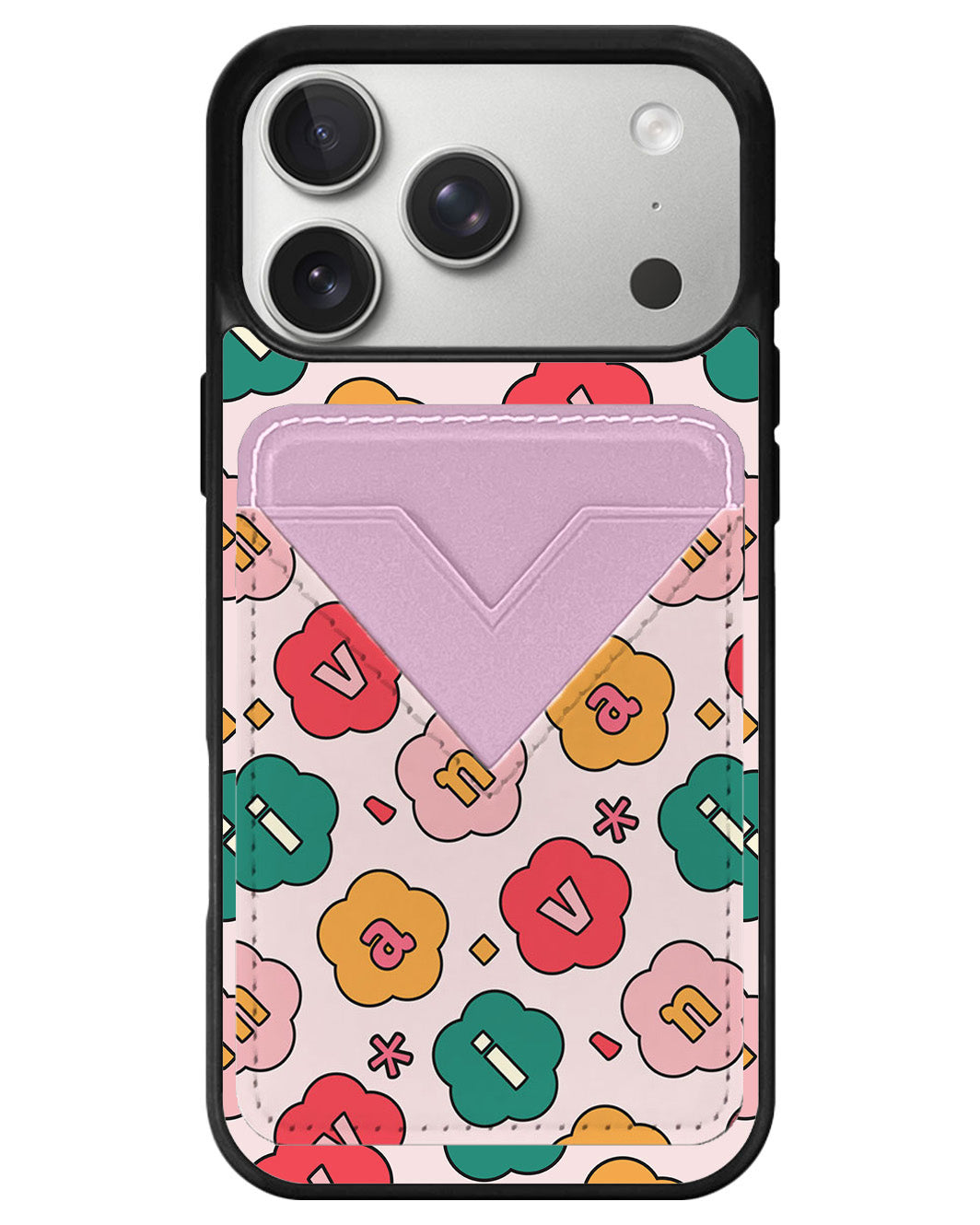 iPhone Avant Wallet Case - Flower Petals Monogram 3.0
