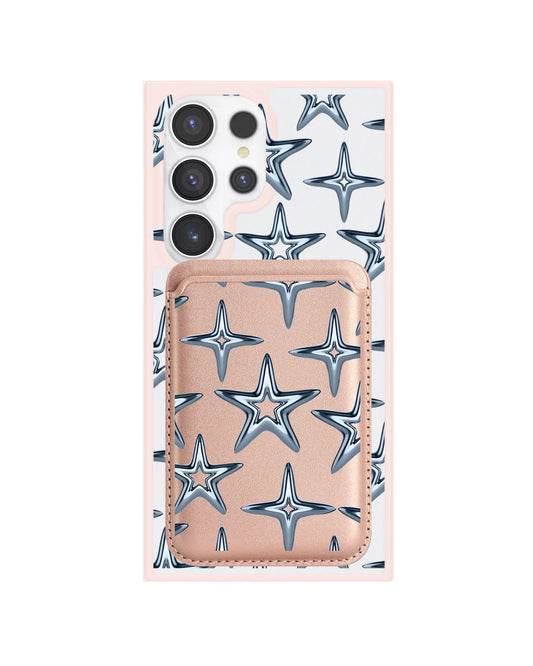 Android Magnetic Wallet Case - Chrome Star