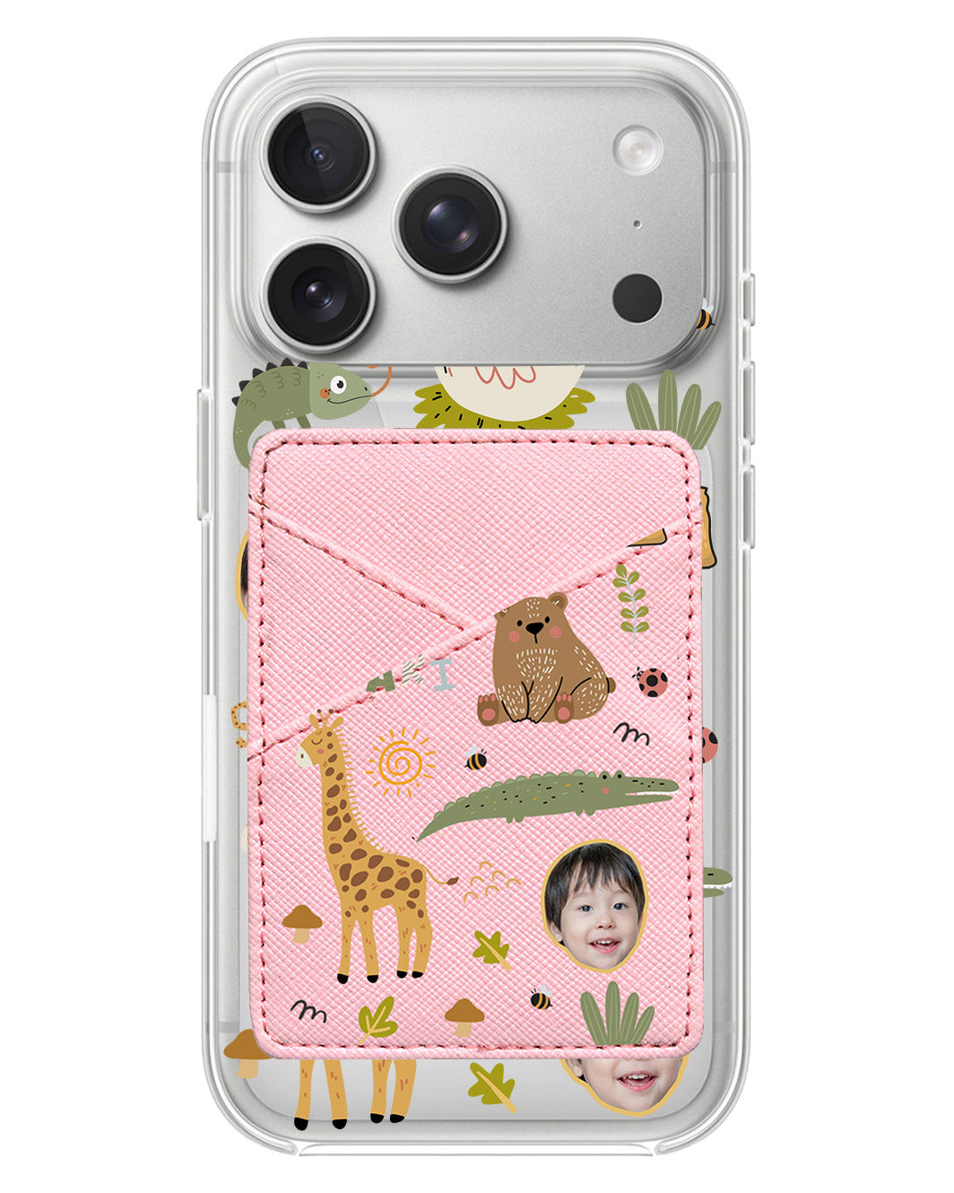 iPhone Phone Wallet Case - Face Grid Safari