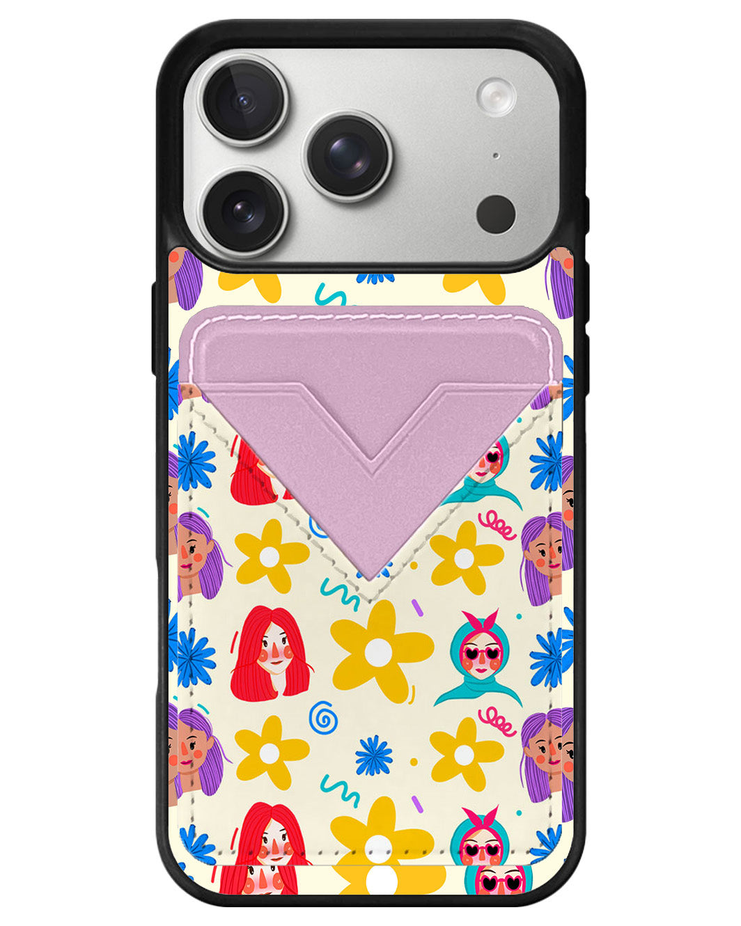 iPhone Avant Wallet Case - Daisy Faces