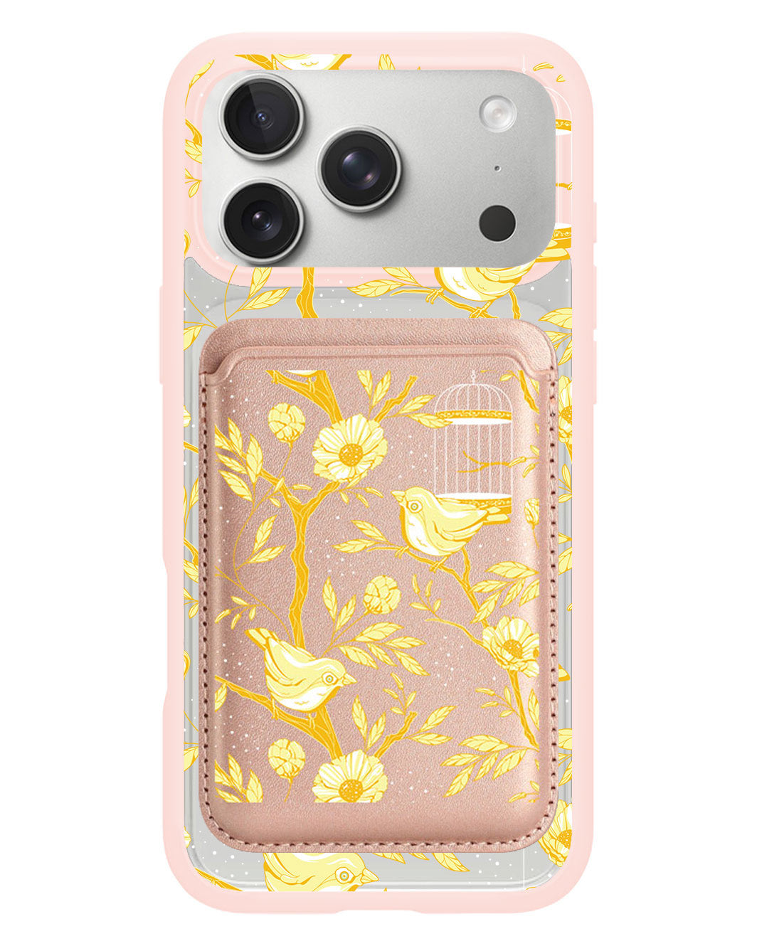 iPhone Magnetic Wallet Case - Lovebird Monochrome 2.0