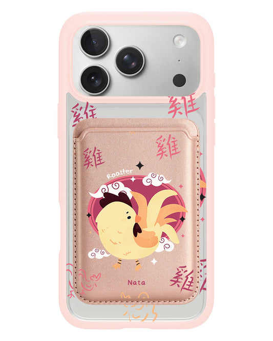 iPhone Magnetic Wallet Case - Rooster (Chinese Zodiac / Shio)