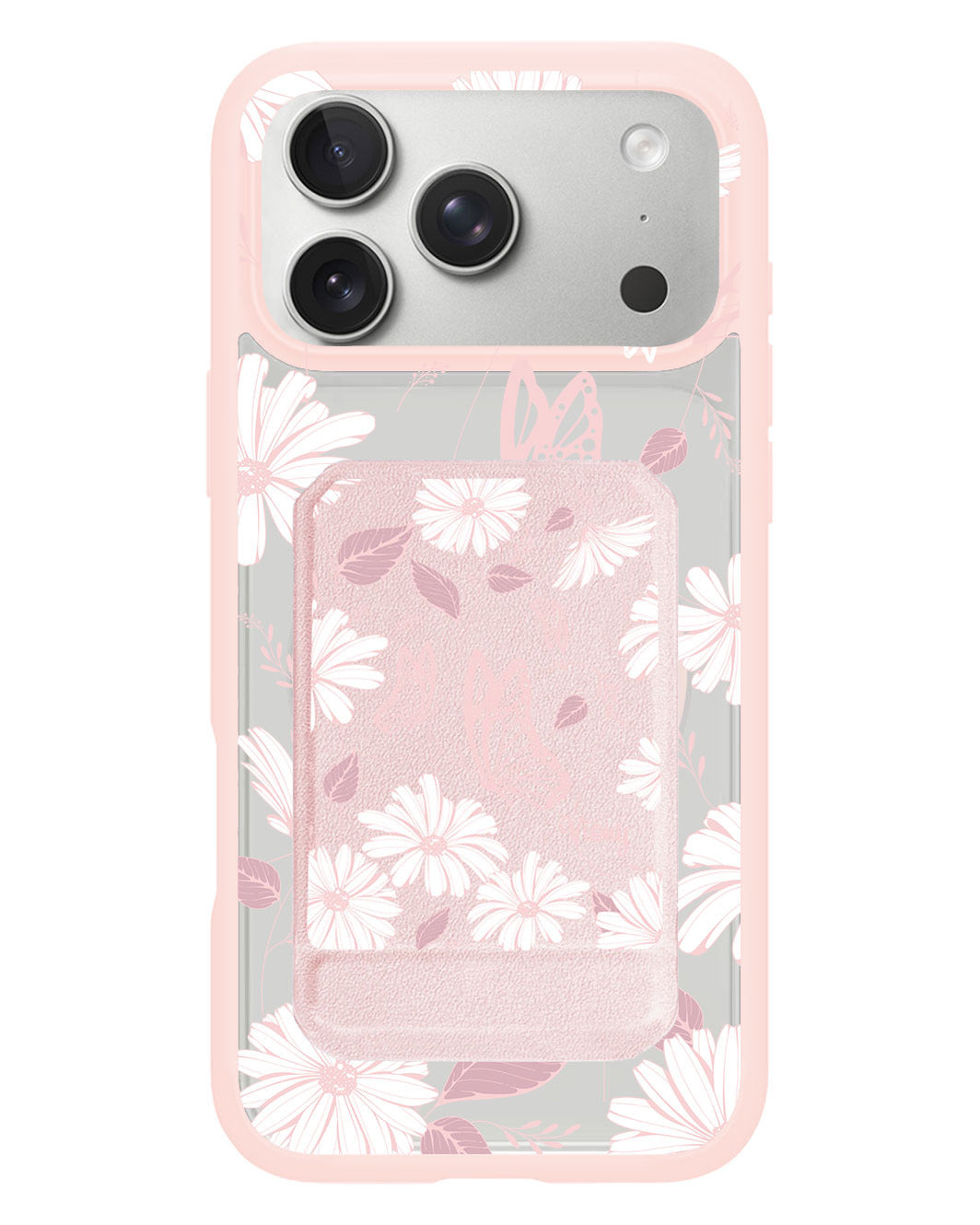 iPhone Magnetic Multifold Wallet - Butterfly & Daisy