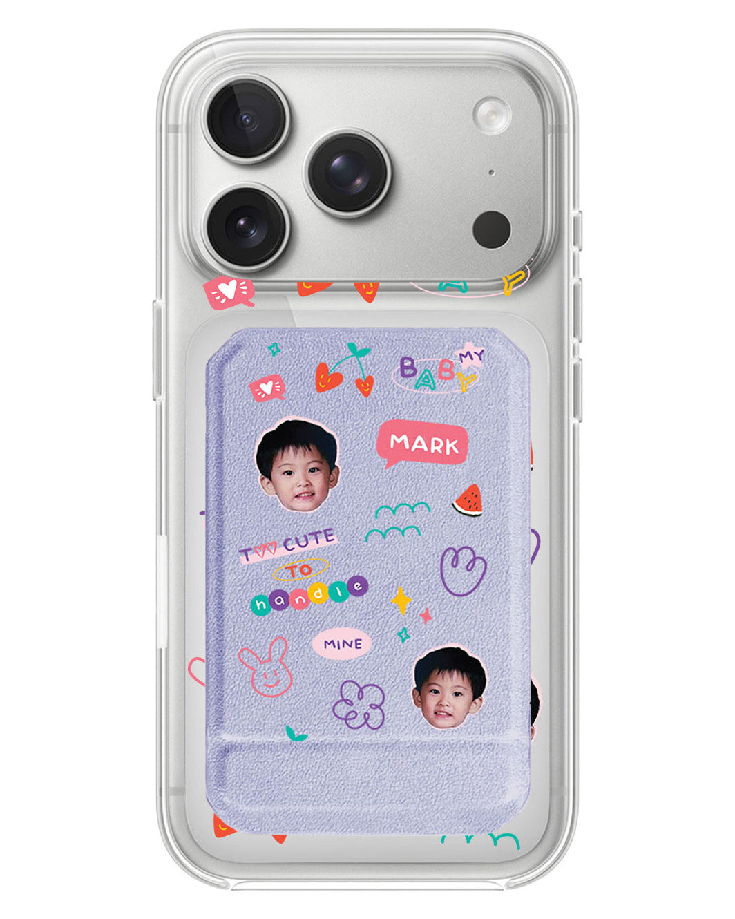 iPhone Magnetic Multifold Wallet - Face Grid