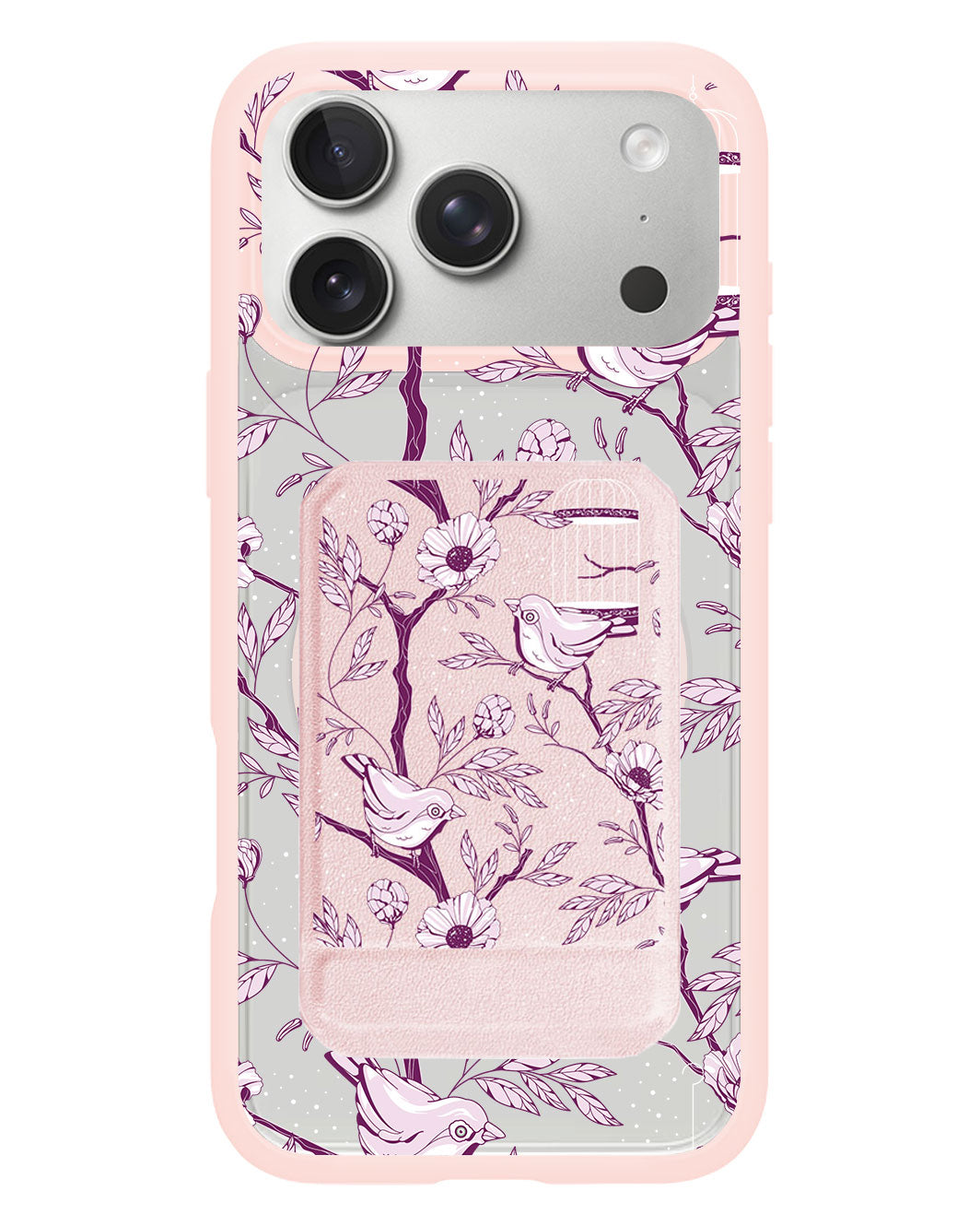 iPhone Magnetic Multifold Wallet - Lovebird Monochrome 5.0