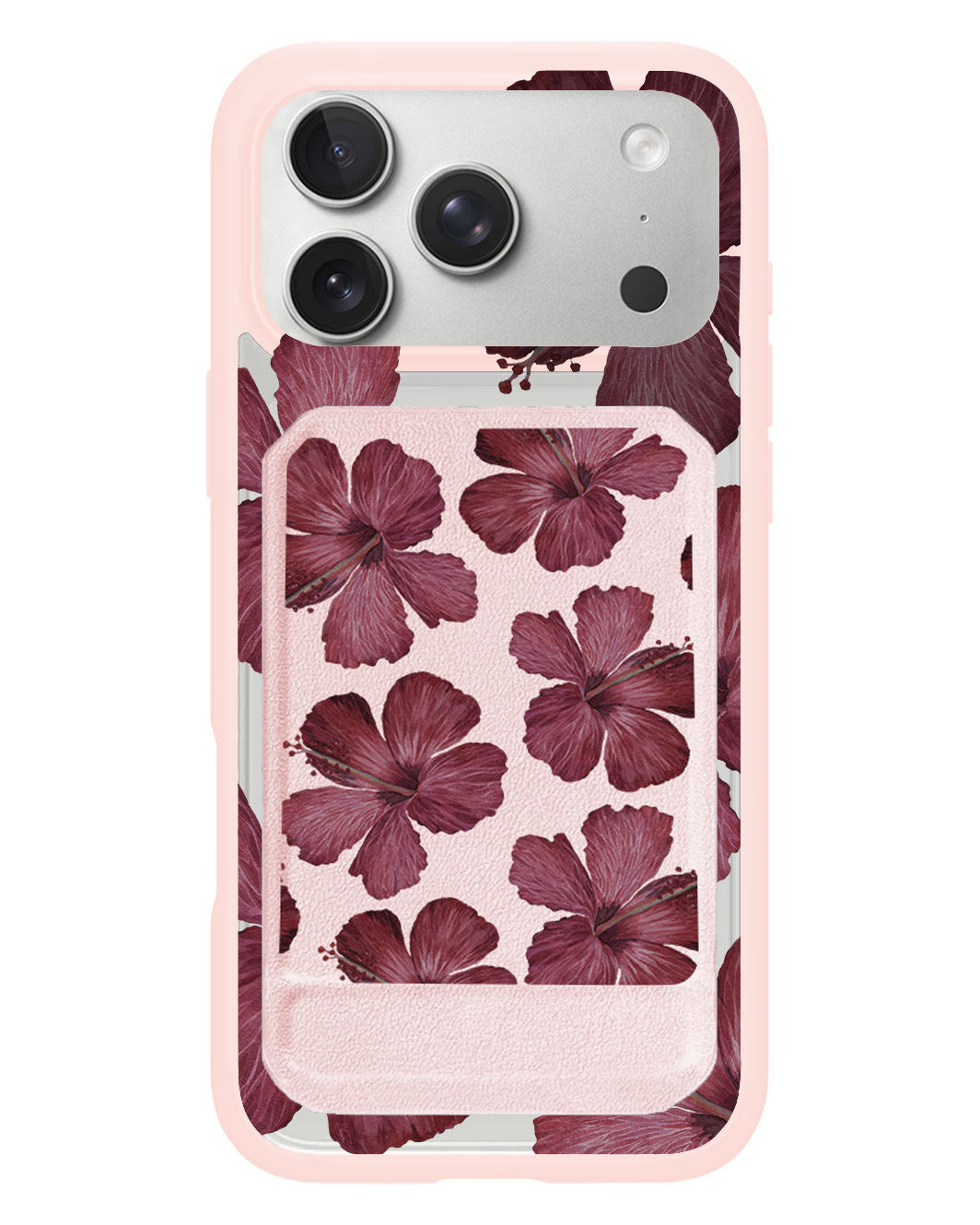 iPhone Magnetic Multifold Wallet - Goth Hibiscus