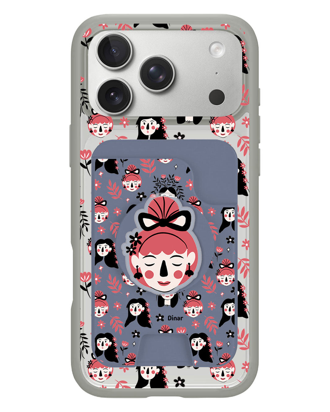 iPhone Magpop Wallet - Flowery Faces