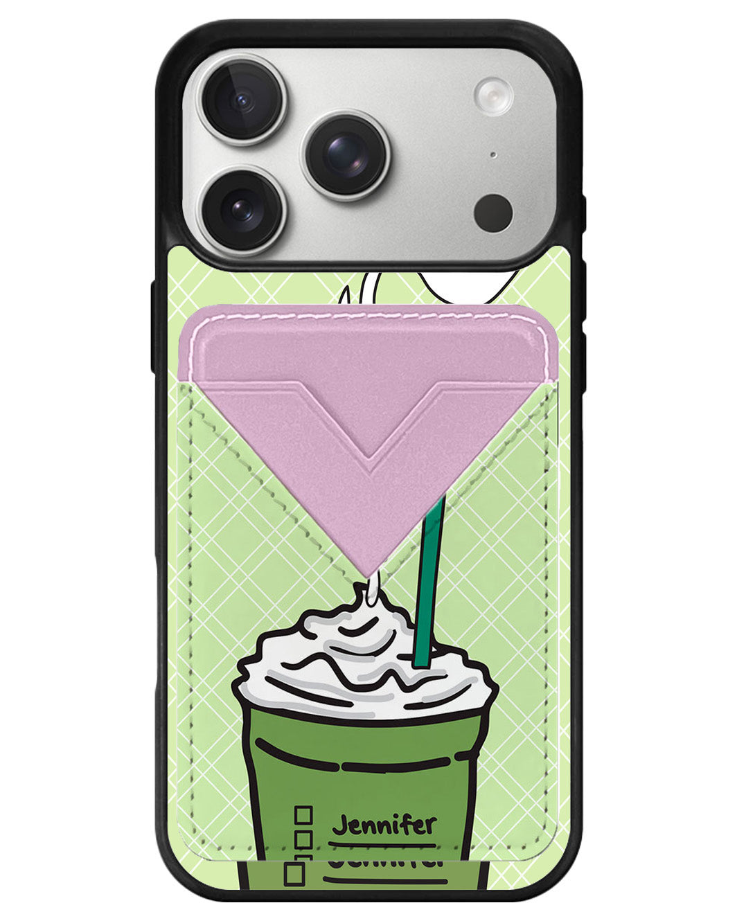 iPhone Avant Wallet Case - Frappe Matcha