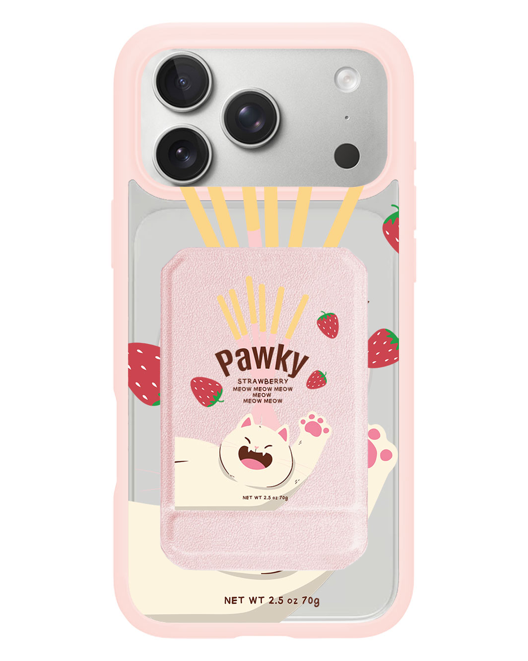 iPhone Magnetic Multifold Wallet - Pawky Cat