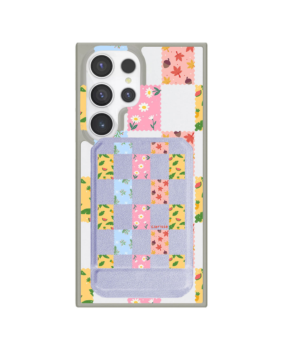 Android Magnetic Multifold Wallet - Four Seasons Stamps
