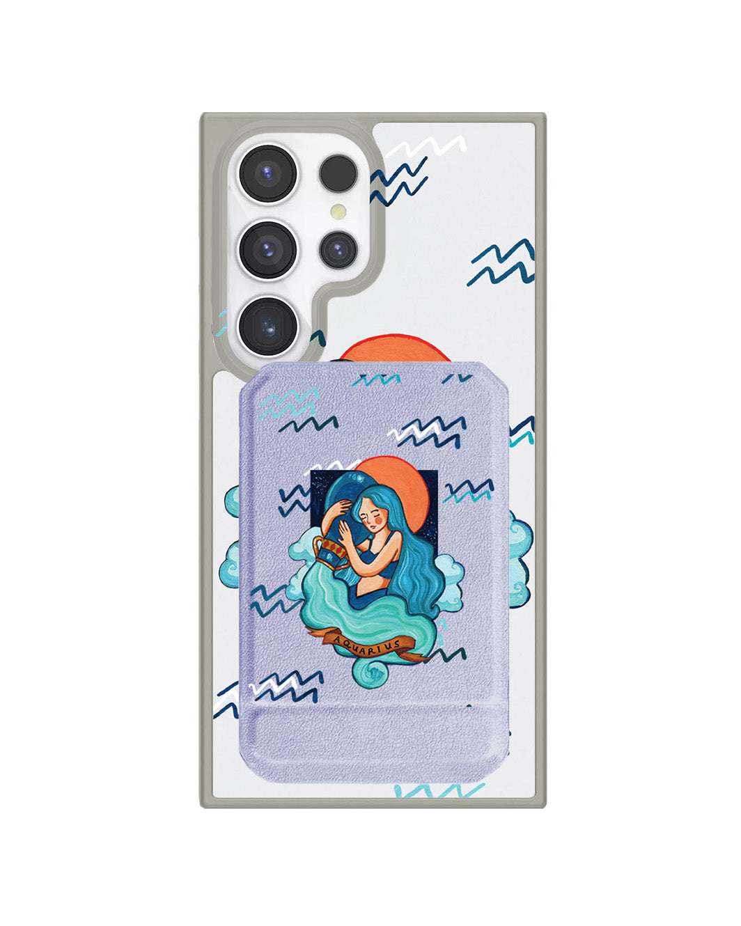 Android Magnetic Multifold Wallet - Aquarius