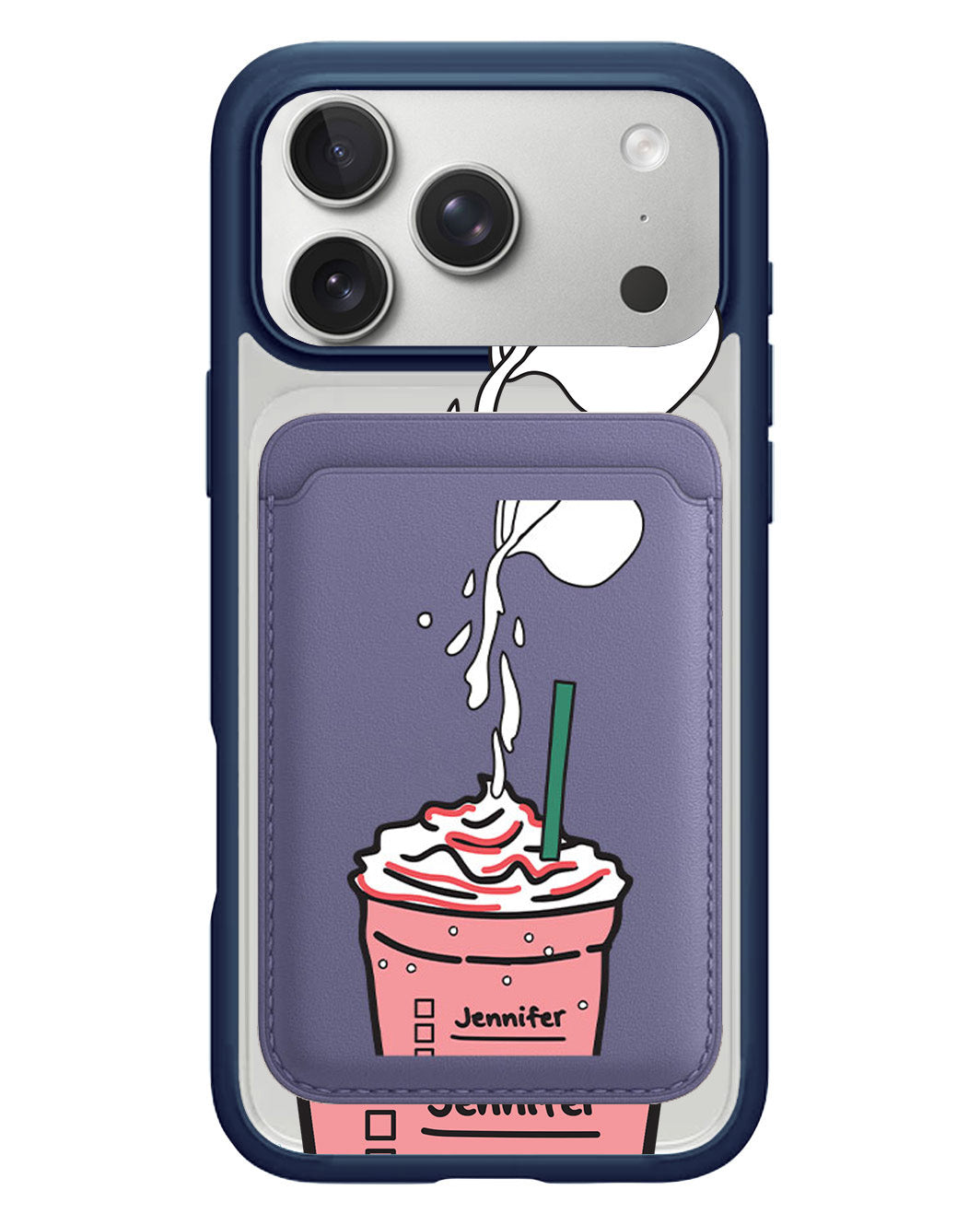 iPhone Magnetic Wallet Case - Raspberry Frappe