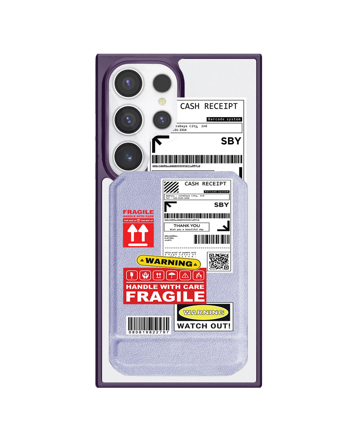 Android Magnetic Multifold Wallet - Shipping Label