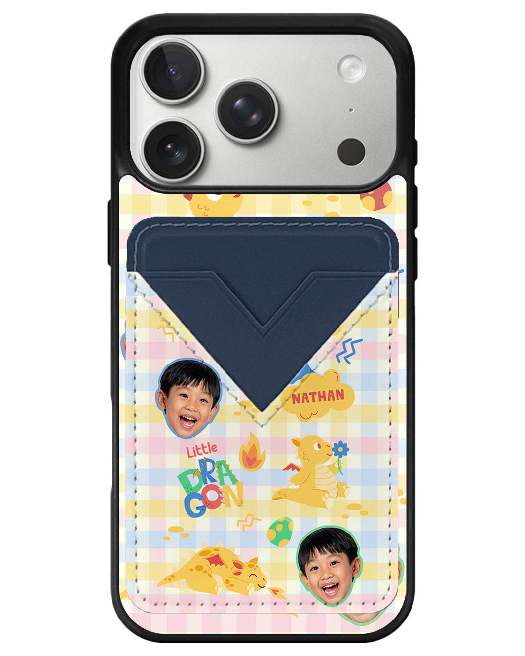 iPhone Avant Wallet Case - Face Grid Little Dragon