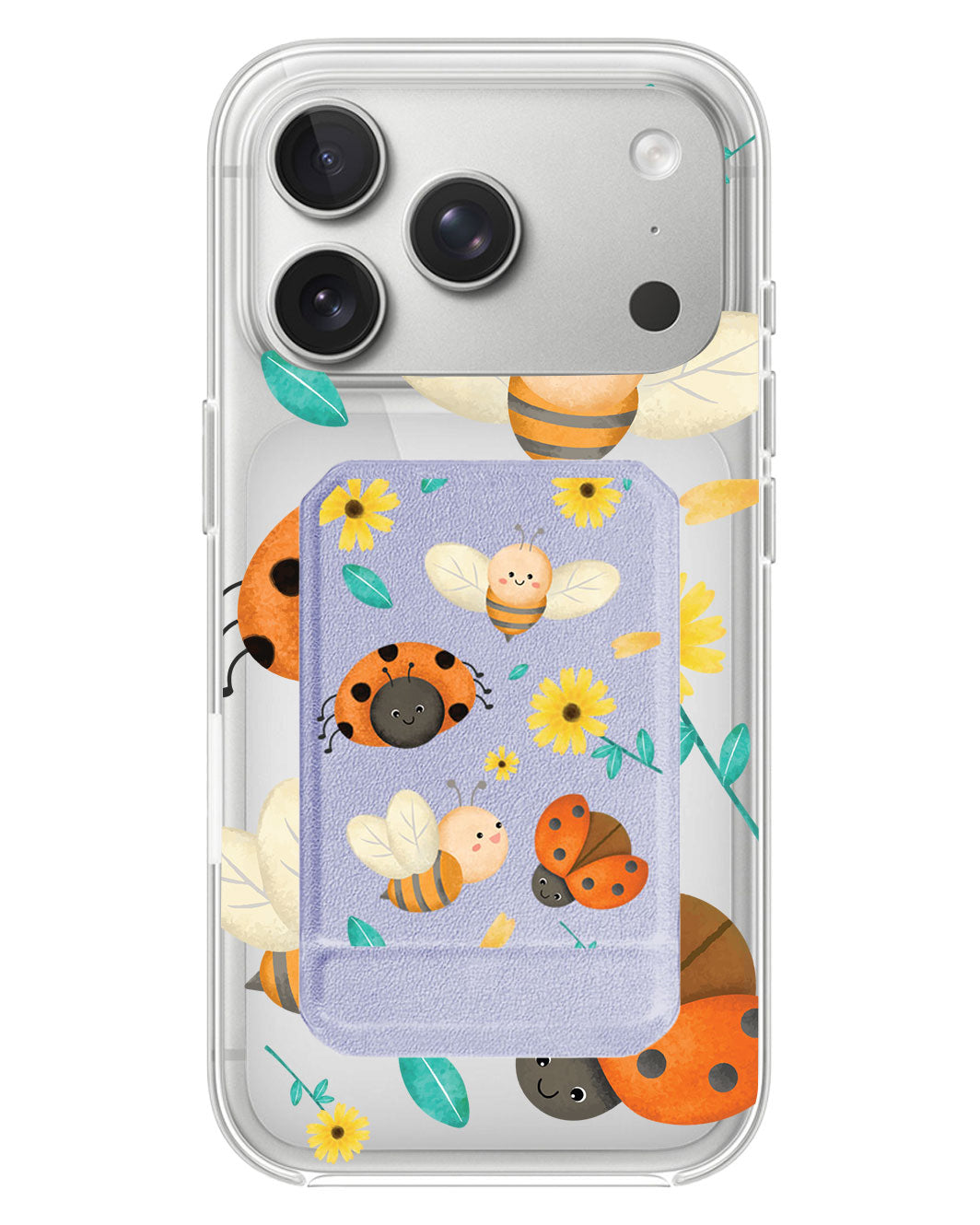 iPhone Magnetic Multifold Wallet - Lady bug & bee