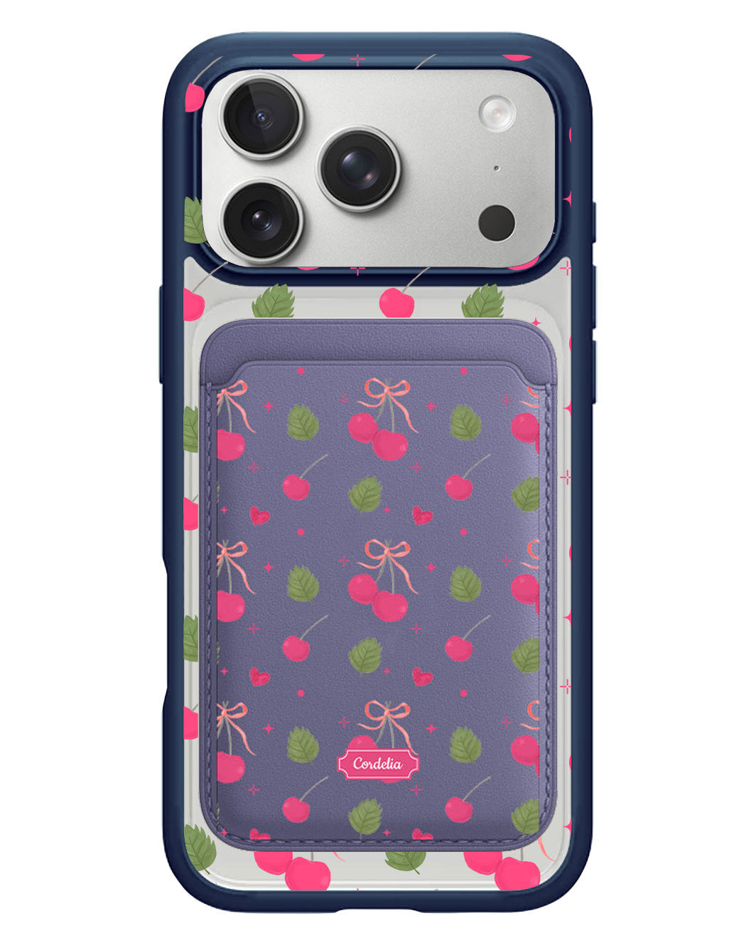 iPhone Magnetic Wallet Case - Coquette Cherry