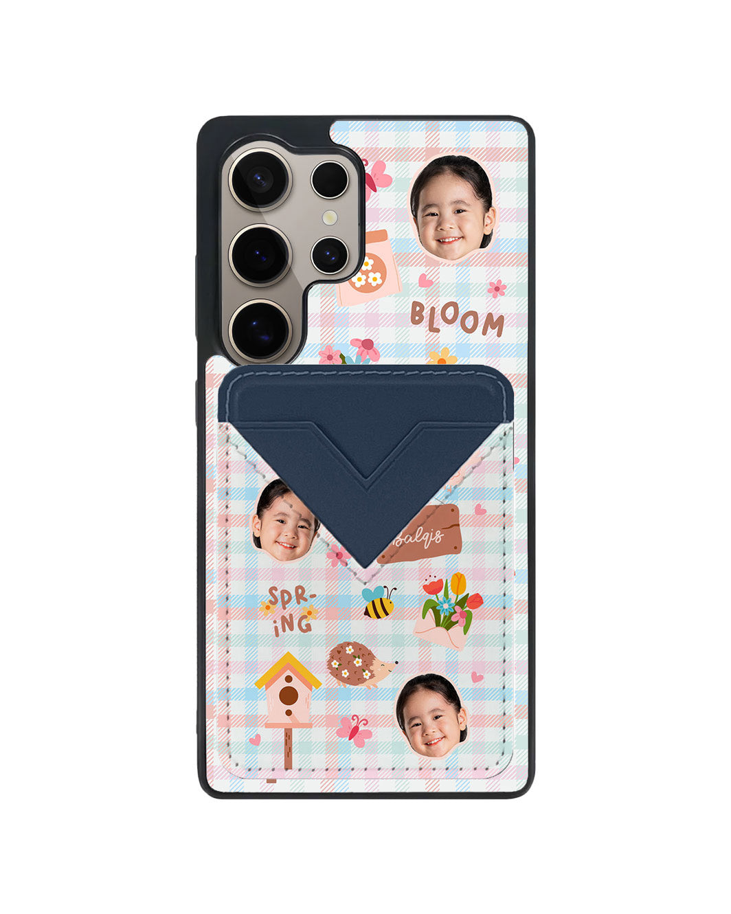 Android Avant Wallet Case - Face Grid Spring Bloom