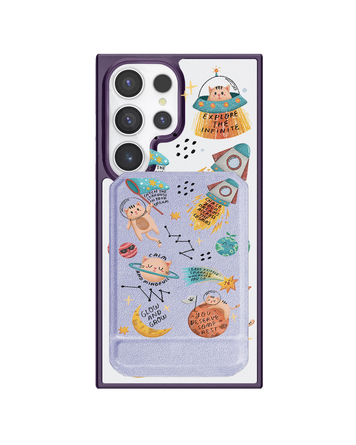 Android Magnetic Multifold Wallet - Spaceship
