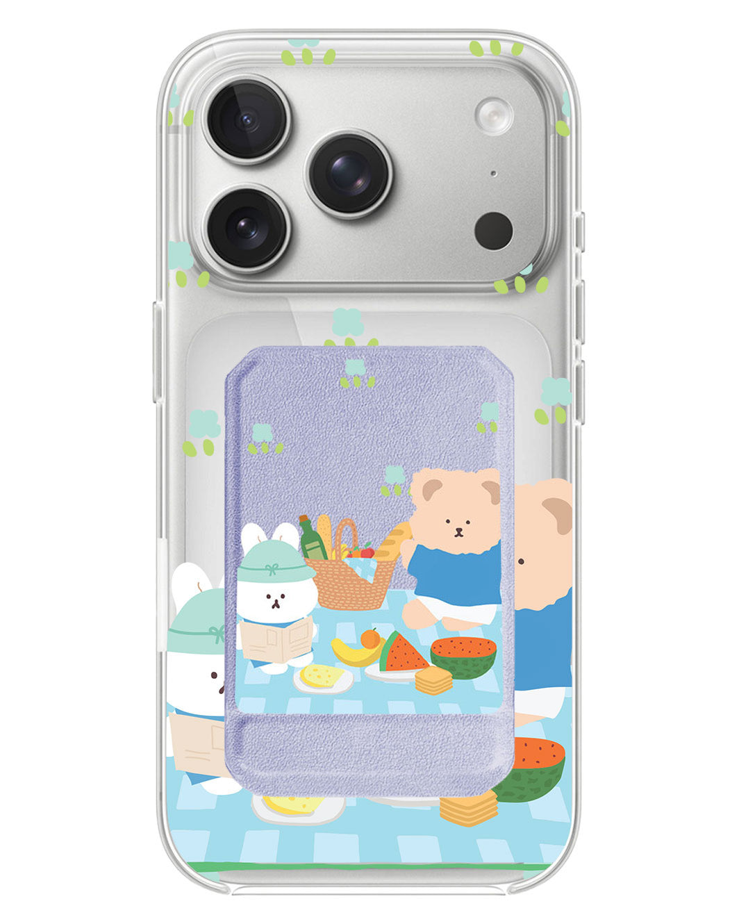 iPhone Magnetic Multifold Wallet - Picnic Blue