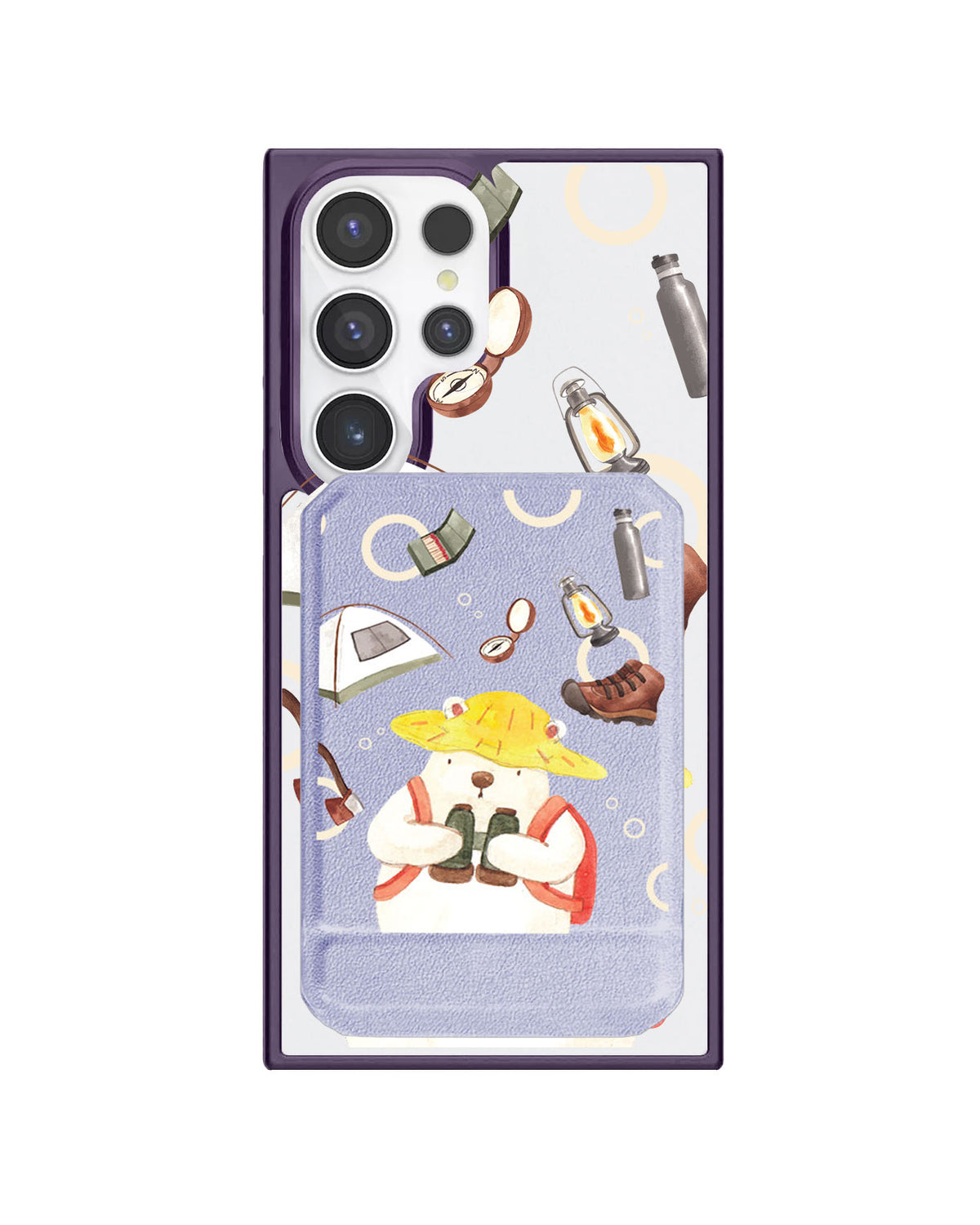 Android Magnetic Multifold Wallet - Advanture Of Bear