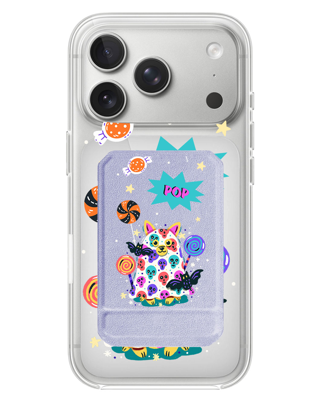 iPhone Magnetic Multifold Wallet - Puppy Monster
