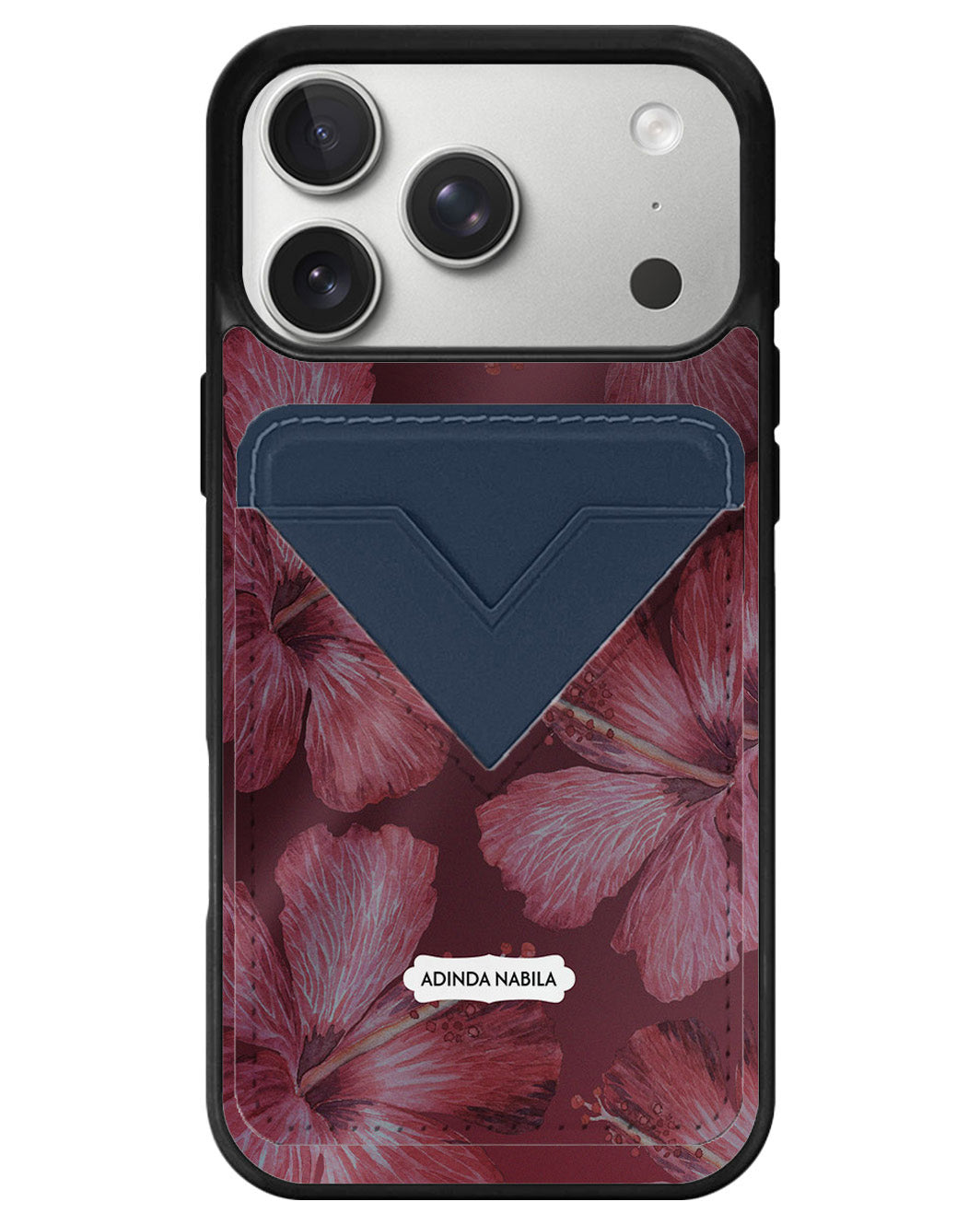 iPhone Avant Wallet Case - Goth Hibiscus