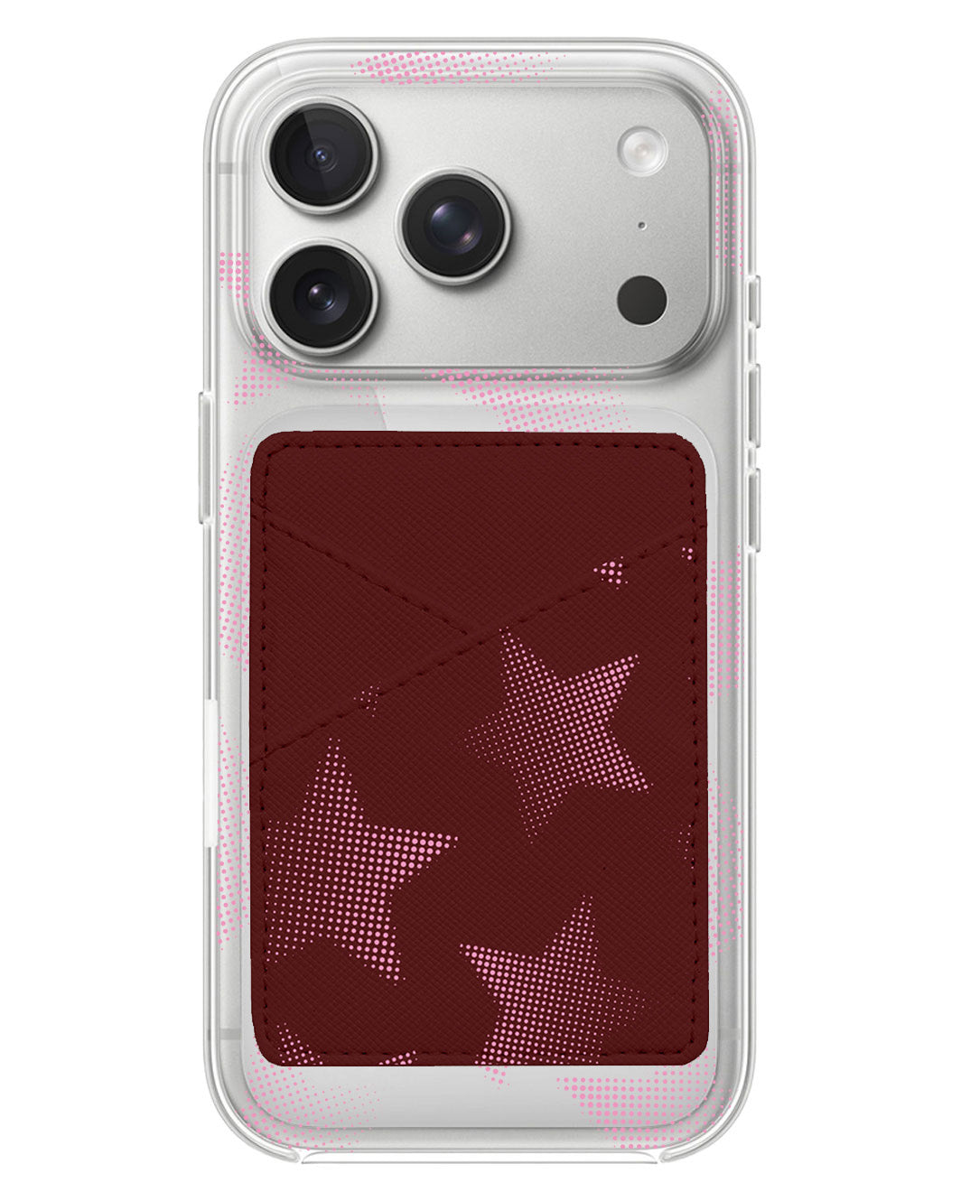 iPhone Phone Wallet Case - Pink Star